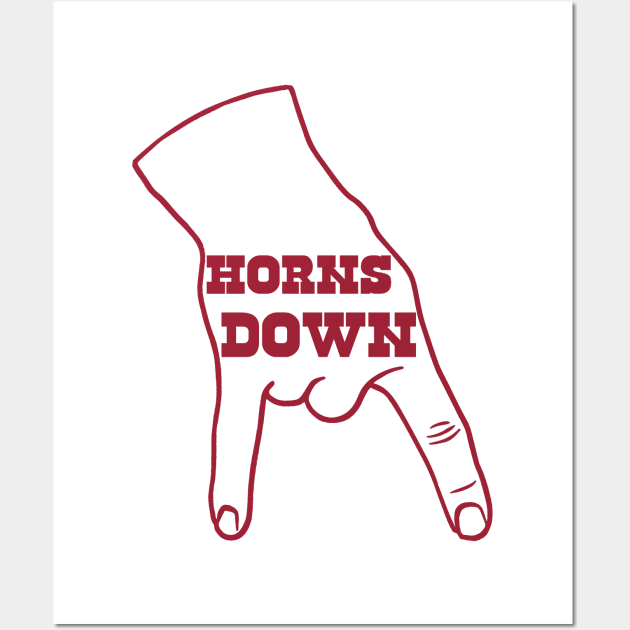 Horns Down Wall Art by UniTeeTee